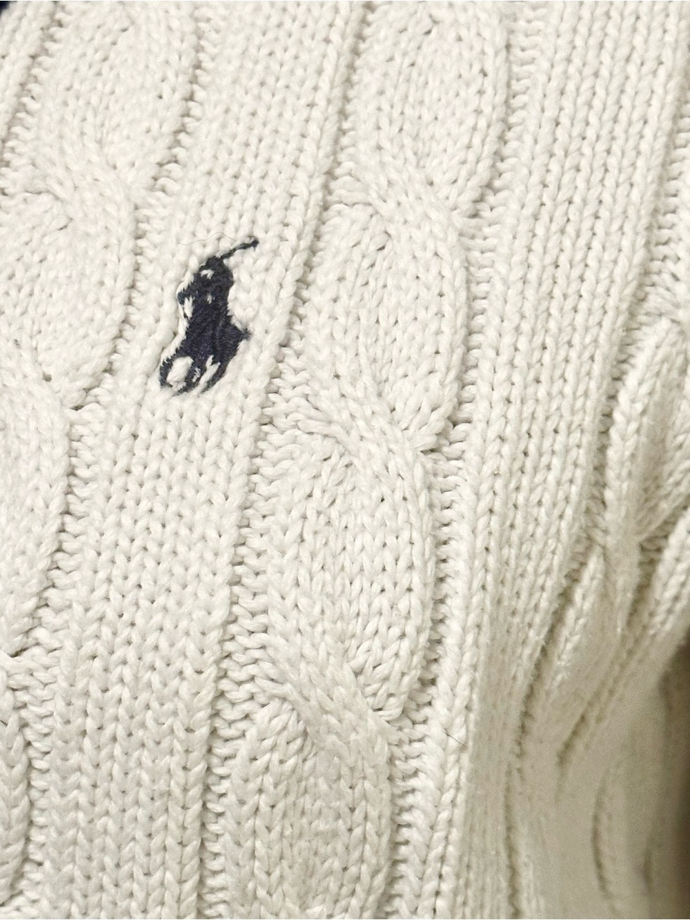 Vintage Ralph Lauren Sport Cable Knit Cricket Sweater M - Picture 7 of 9